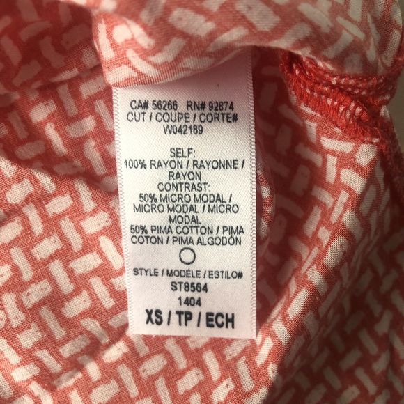 Splendid Womens Top Blouse Red & White Size XS - Picture 5 of 8